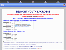 Tablet Screenshot of belmontyouthlacrosse.org